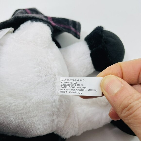 FAO Schwarz Cow Plush Toy 13” Dress Plaid Student School Uniform Backpack Outfit - Picture 12 of 12